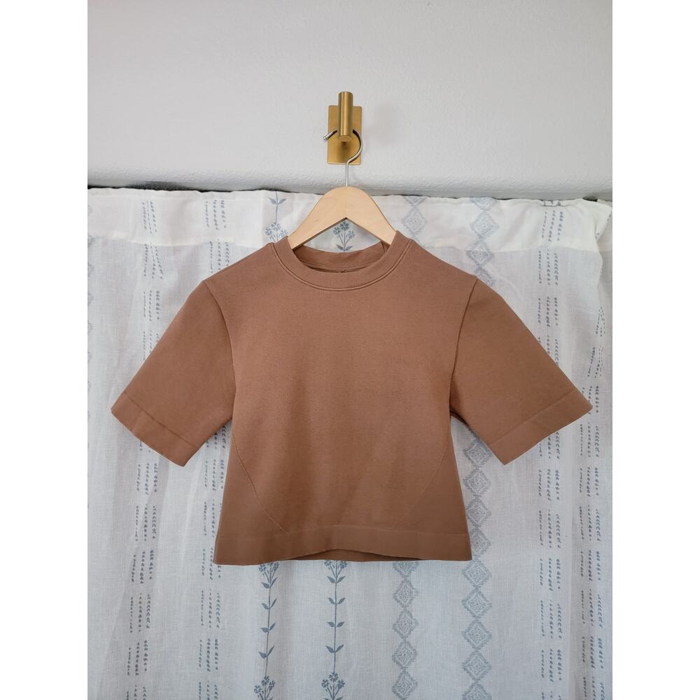 Everlane Brown Cropped Shirt